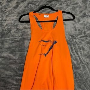 Blue and Orange gymshark tank top